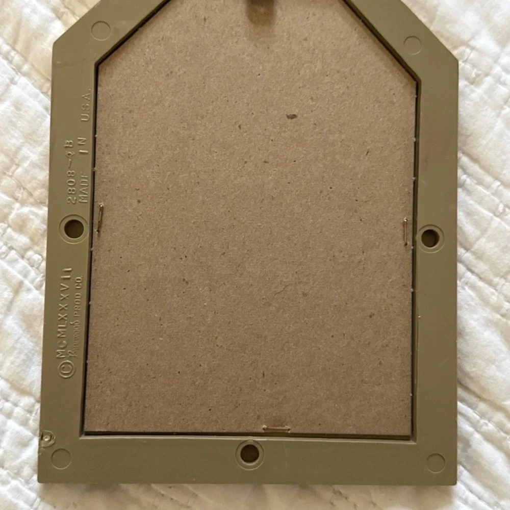 MCM VTG Small Gold Hexagon Vanity Mirror Burwood Hollywood Regency Wall Hanging